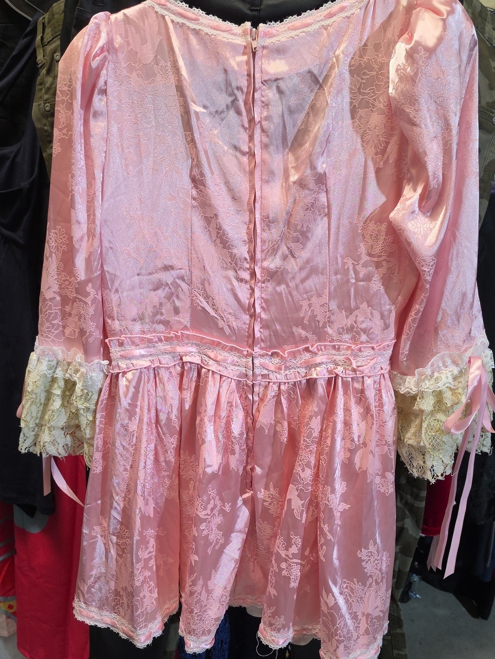 Nwt Dolls Kill Trick N Treatz Pink Lace-Trim Women's Dress with Corset Detail - Picture 3 of 3